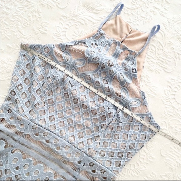 NWOT Lulus Steal a Kiss Light Blue Lace Dress Small - Picture 6 of 9